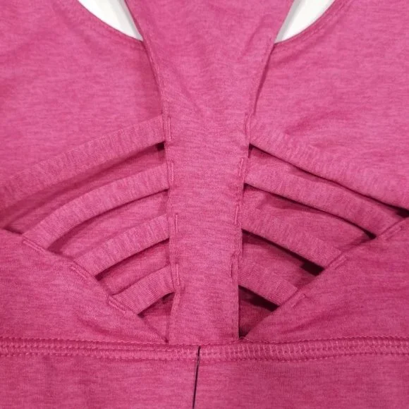 Peloton Strappy Heathered Bra Pink - Make Waves Sz Small - Picture 5 of 9